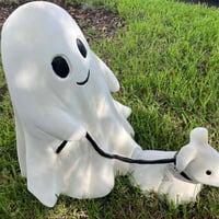 Halloween Ghost Walking Dog Statue👻