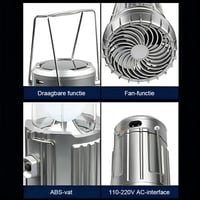 6-in-1 draagbare LED-campinglantaarn op zonne-energie