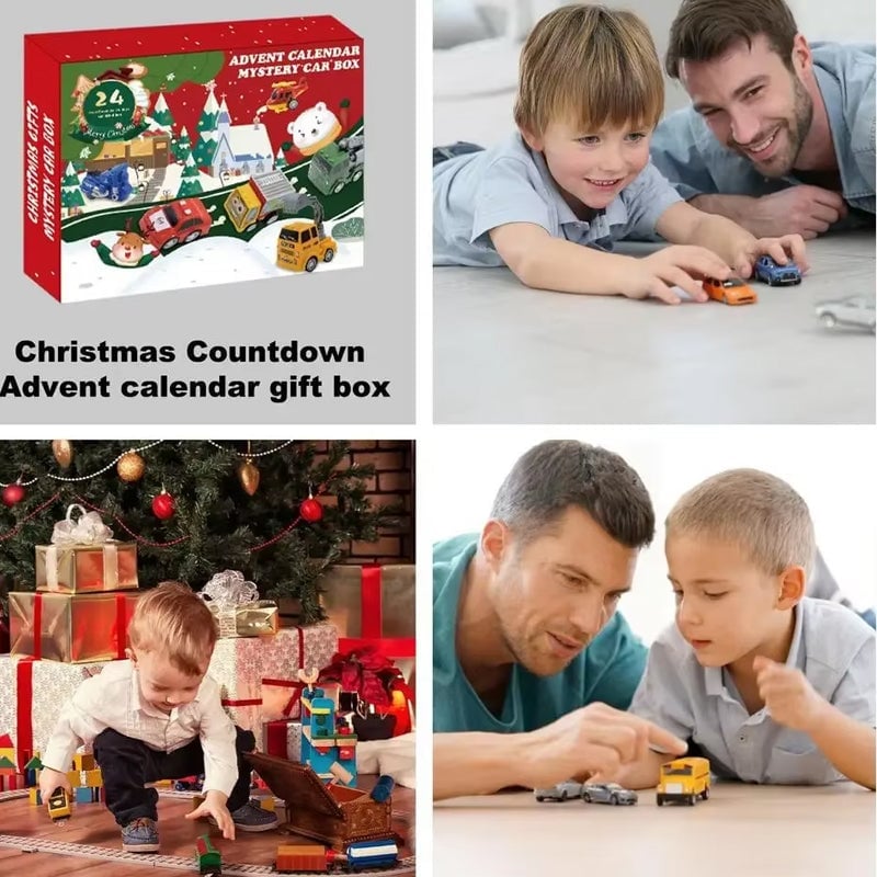 Christmas Advent Calendar 24 Diecast Cars for Kids
