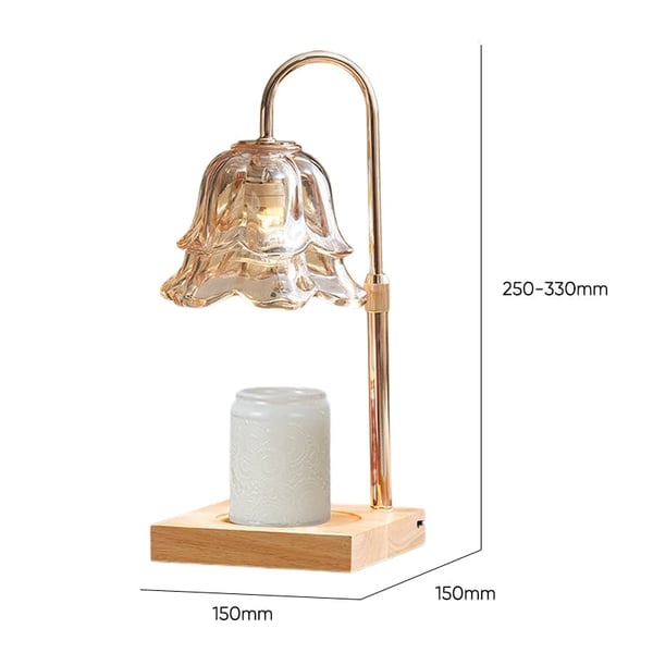 Wood Candle Warmer Lamp with Timer