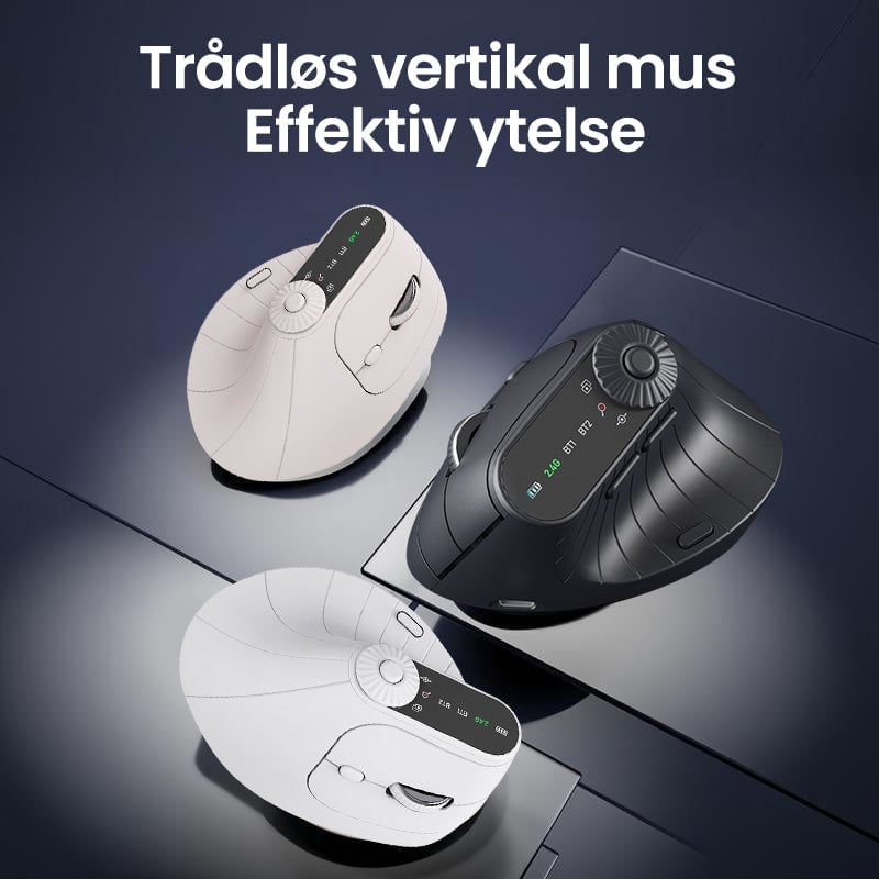 Sakerplus Ergonomisk Trippel-Tilkobling Trådløs Mus