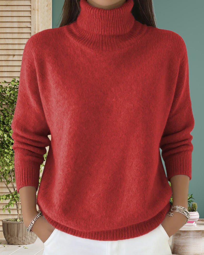 Pullover Polokrage Avslappnad Stil