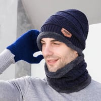 Knit Beanie Scarf and Gloves Warm 3-Piece Set