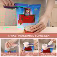 Clip di fissaggio per la conservazione degli alimenti 2 in 1