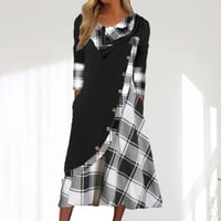 Vintage Plaid Patchwork Dress