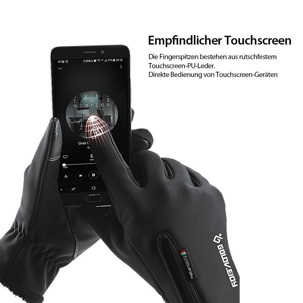 Warme wasserdichte Touchscreen-Handschuhe mit Futter