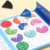 Montessori Magnetic Book Fraction Puzzle Designed for Kids