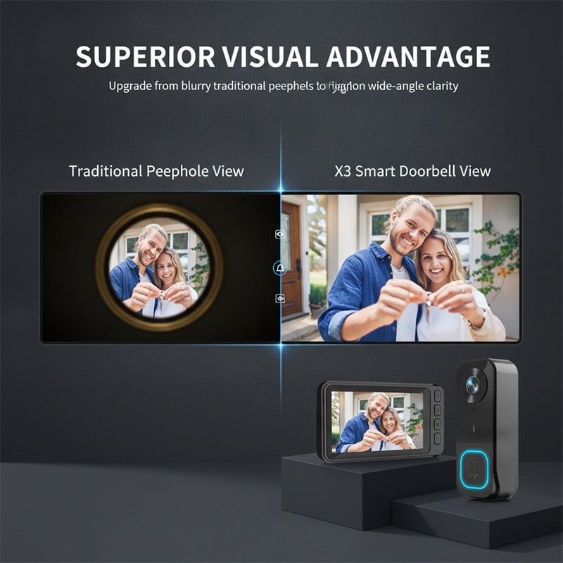 Sakerplus® Wireless Smart Video Doorbell Camera System