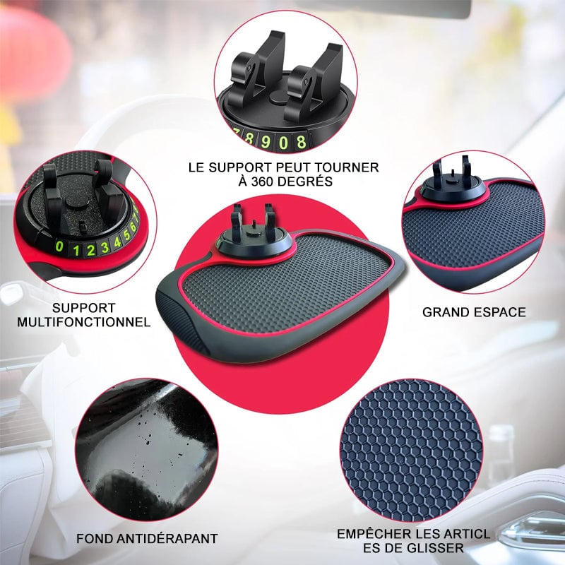 🚗Support de téléphone automatique de tapis antidérapant de voiture multifonction🚗