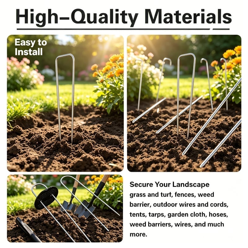 U-Shaped Ground Stake Set