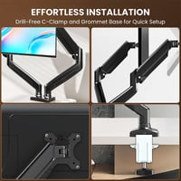 Kexon™ Universal Gas Spring Dual Arm Monitor Mount