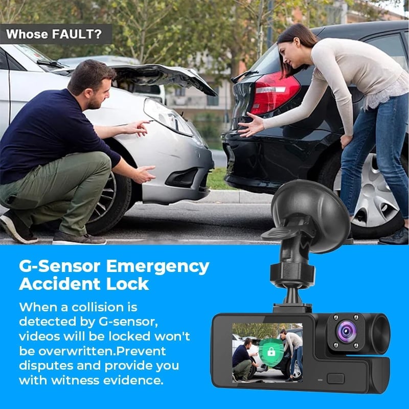 1080P Dual-Lens WiFi Dashcam