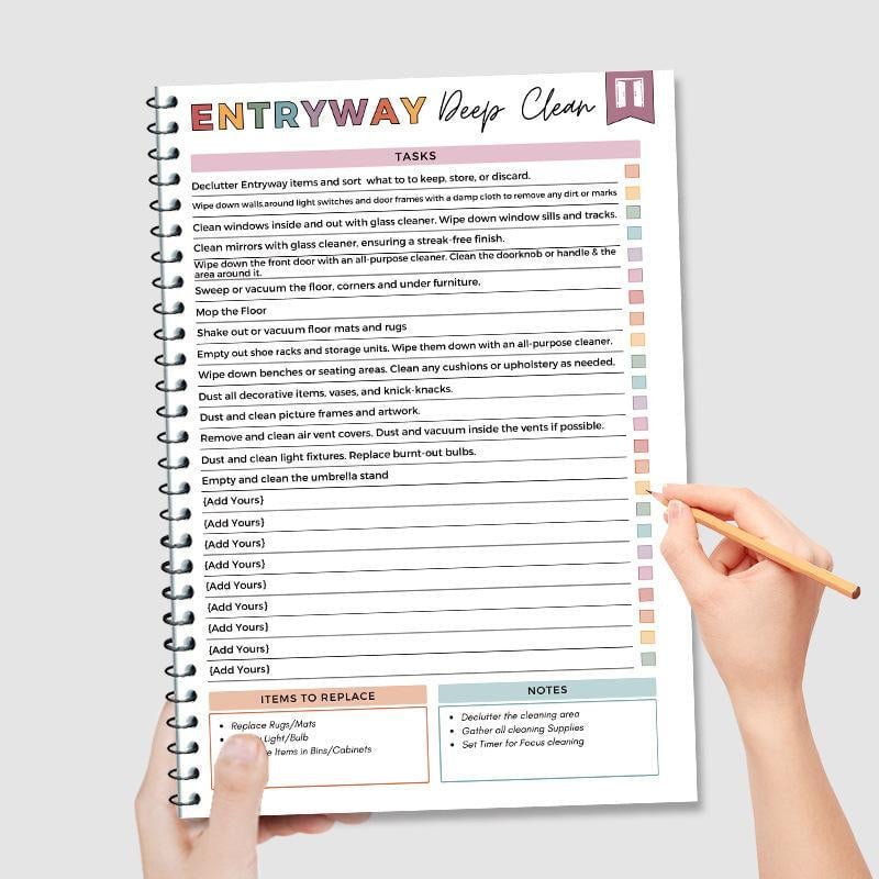 Home Cleaning Schedule Planner