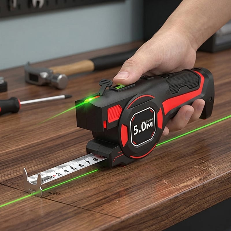 Laser Tape Measure With Digital Level
