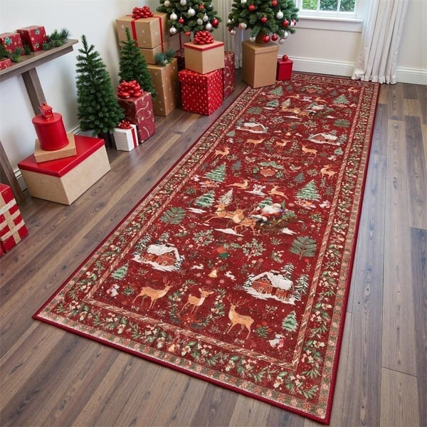 Sakerplus Christmas Long Floor Runner