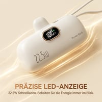 Mini-Powerbank mit integriertem Kabel