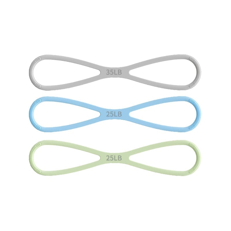 New 8-Shaped Silicone Resistance Band with Massage Grip