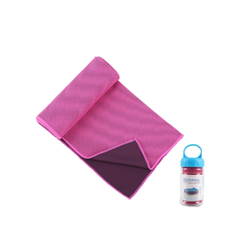 Premium Instant Cooling Towel Set with Storage Bottle
