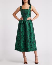 French Jacquard Sleeveless Dress