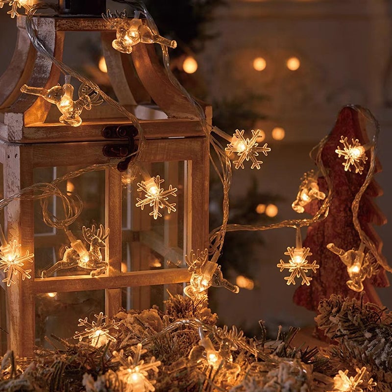 Kerstsneeuwvlok lichtslingers