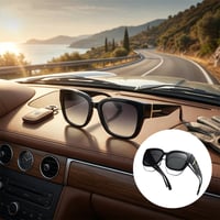Polarized Square Sunglasses with Wrap-Around Design