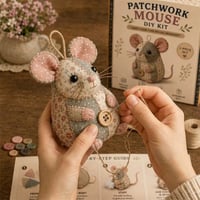 Charming Patchwork Mouse DIY Kit