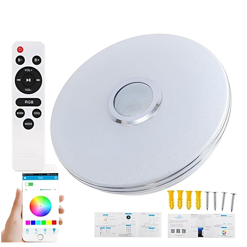 3-in-1: Intelligente LED-Deckenleuchte mit Bluetooth-Lautsprecher