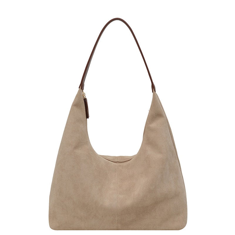 Pendlertasche aus Wildleder mit großem Fassungsvermögen