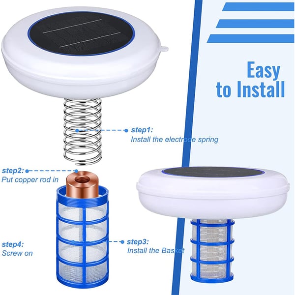 Solar-Powered Pool Ionizer Purifier