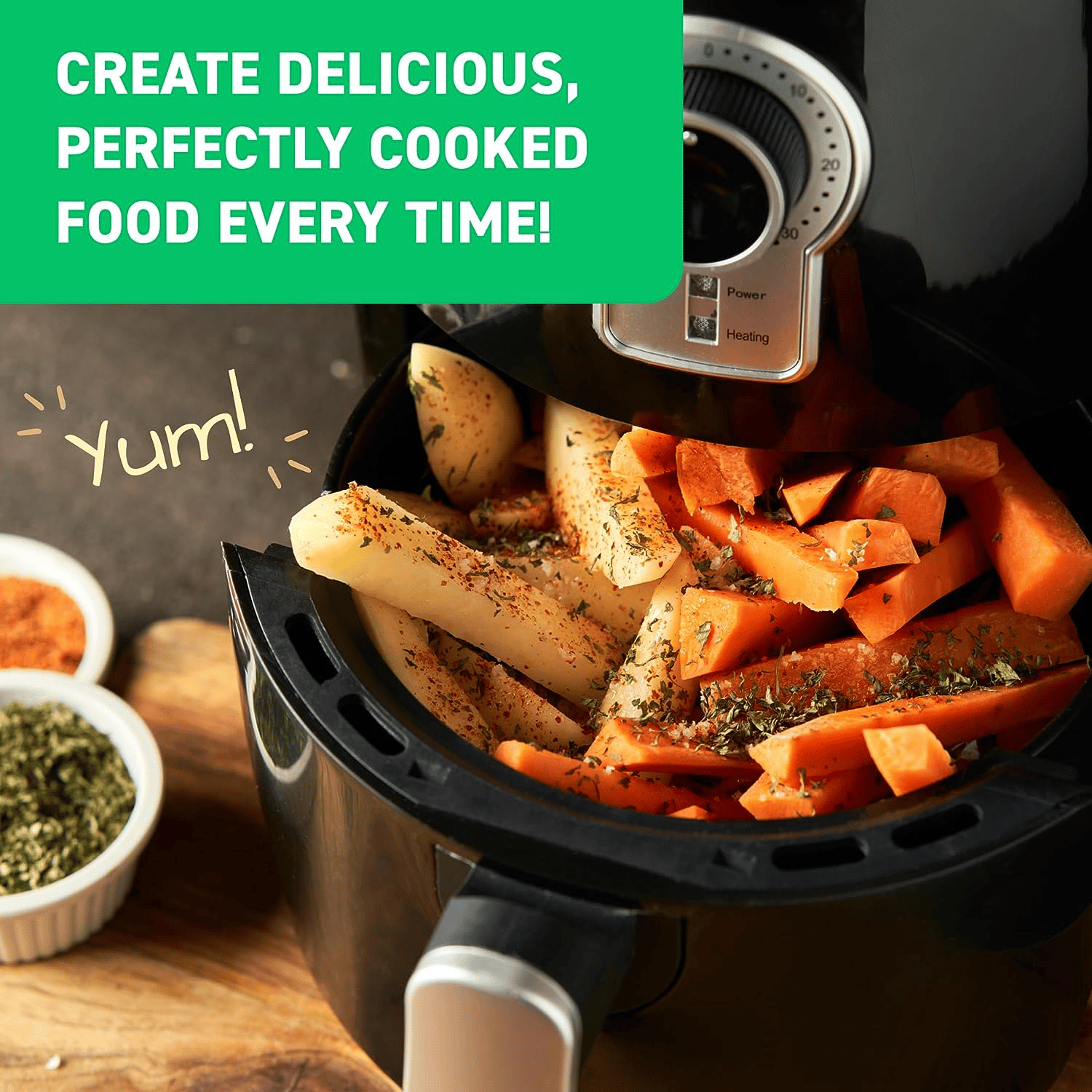 ✨ Air Fryer Cheat Sheet Magnets Cooking Guide Booklet