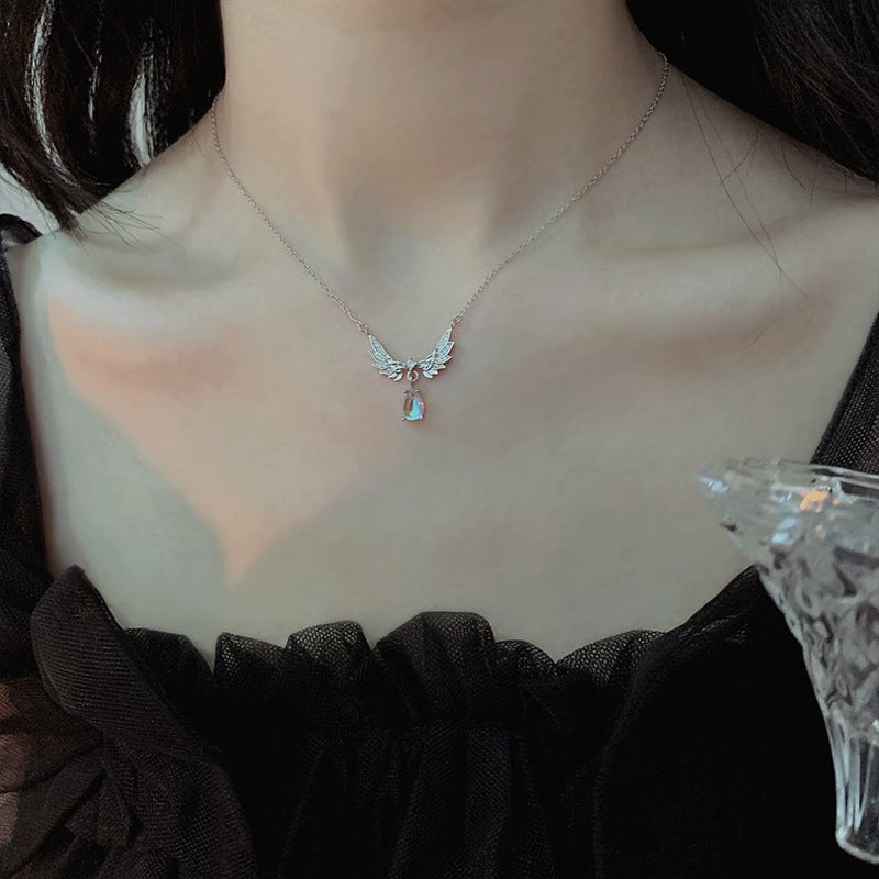 Wing Moonstone Pendant Necklace