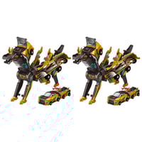 2-in-1 Magnetic Cars That Transform into Flying Dragon and Unicorn