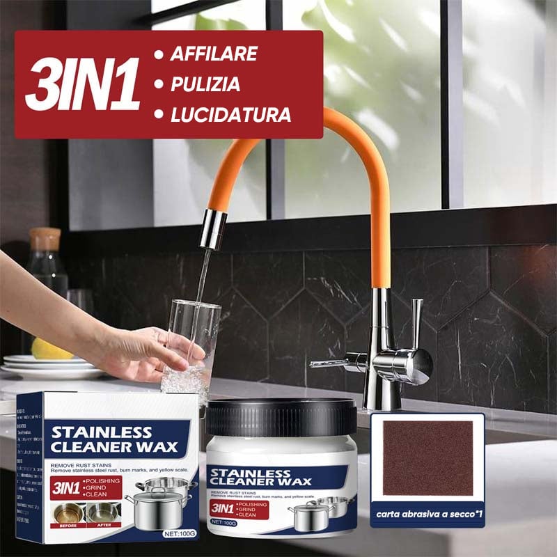 Pasta magica per la pulizia dell'acciaio inossidabile