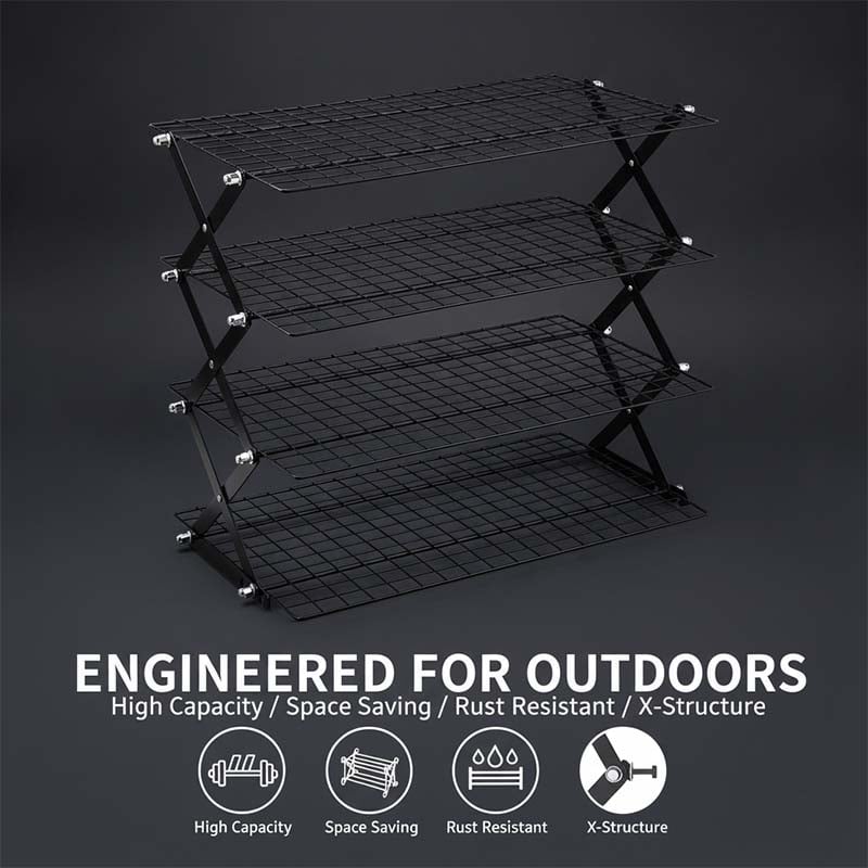 Durable Foldable Stainless Steel Storage Rack
