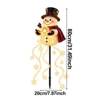 Snowman Magic Fountain Garden Light