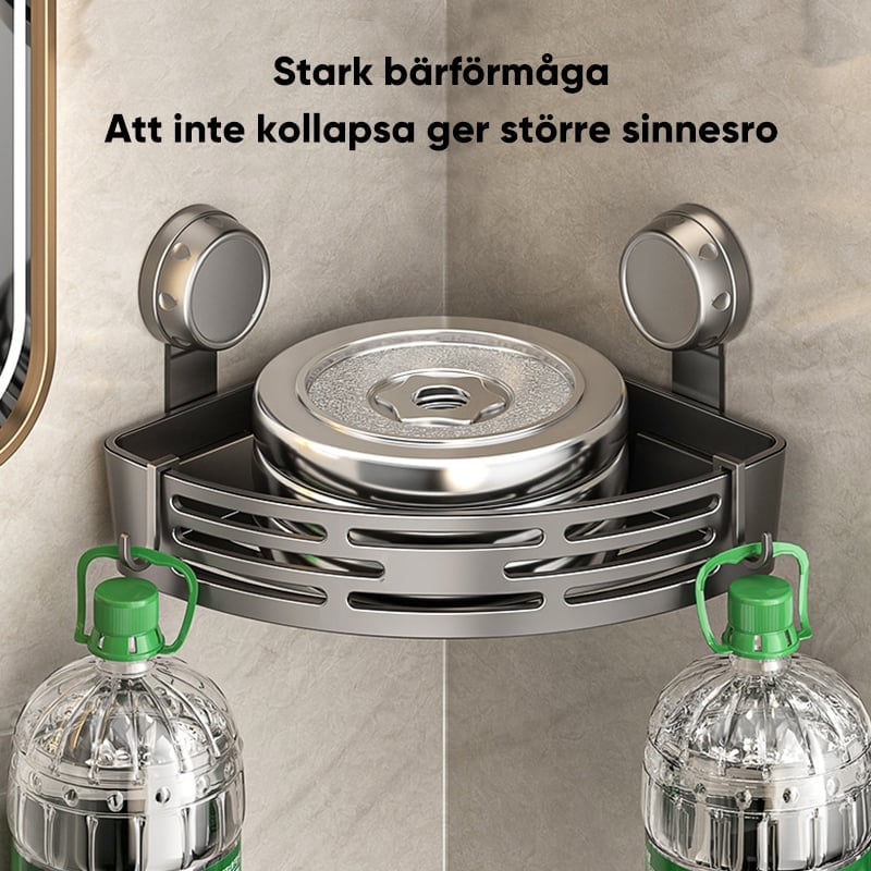 Triangulär sugkoppsduschcaddy