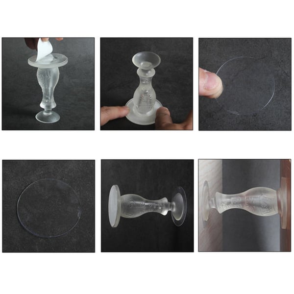 Arrêt de porte anti-collision en silicone transparent