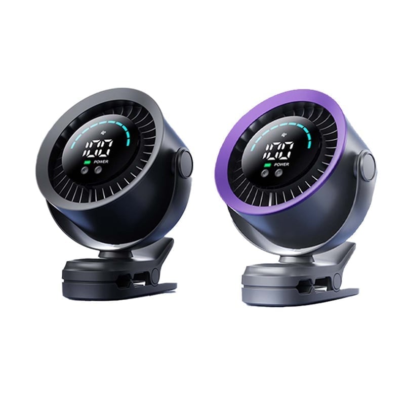 High-Speed Clip-on Fan with LED Display