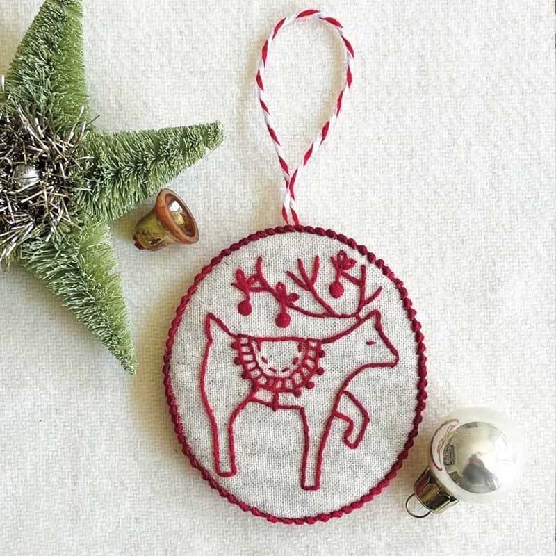 Hand Embroidery Christmas Ornaments Kit