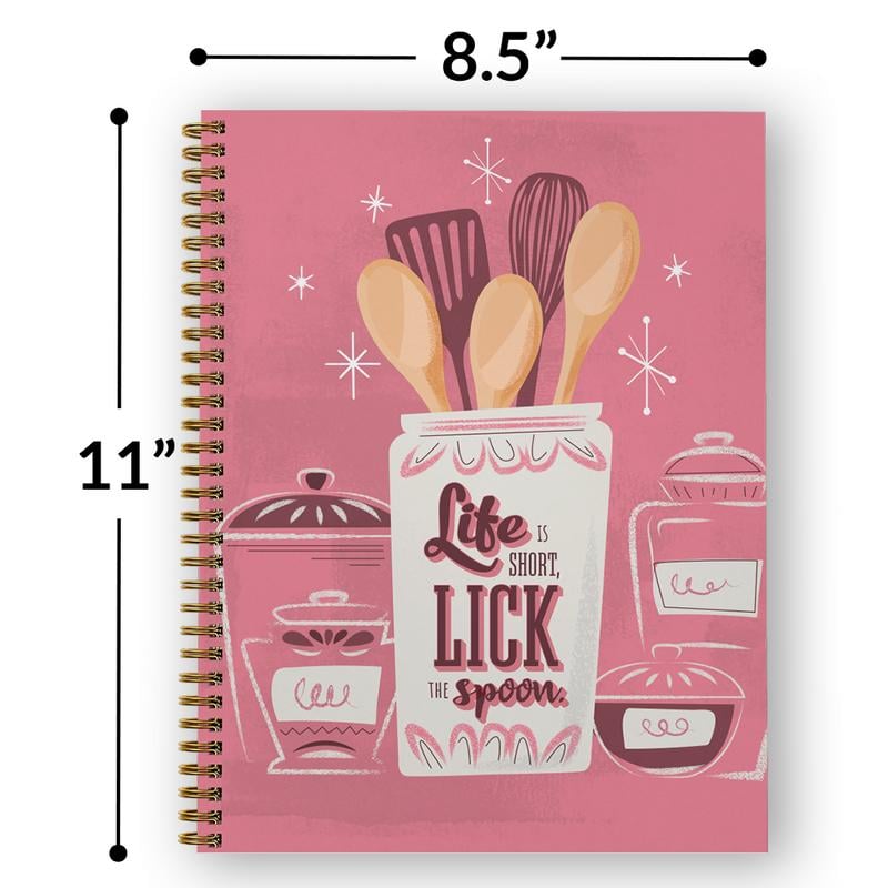 Softcover Lick The Spoon Recipe Spiral Notebook