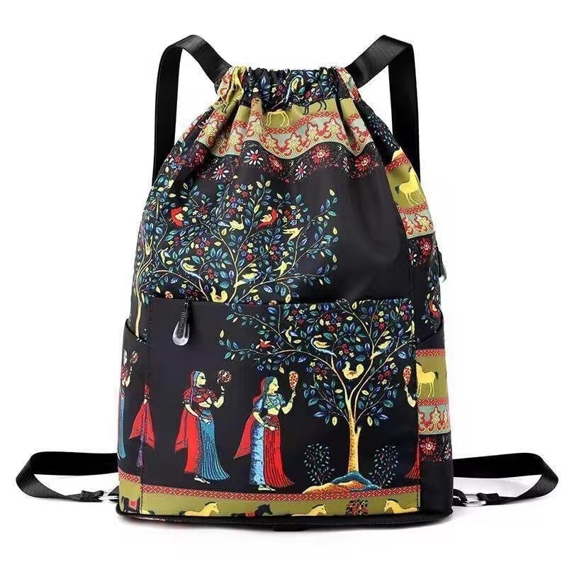 Ethnic Style Drawstring Shoulder Bag