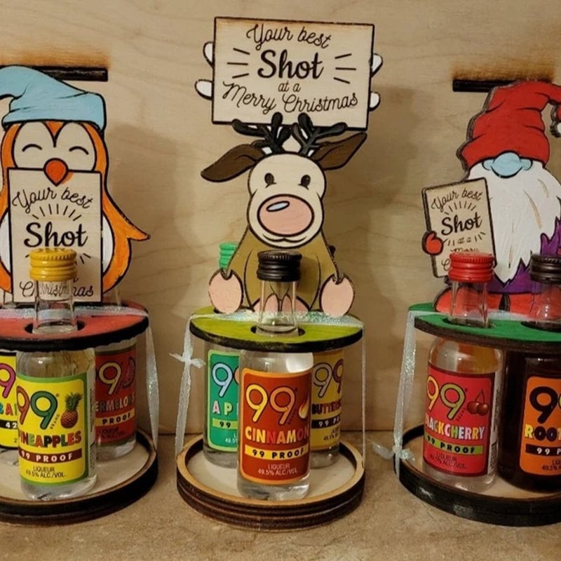 Weihnachts-Mini-Weinflaschenhalter