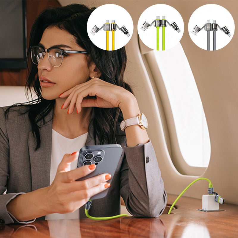 Liquid Silicone 4-in-1 Fast Charging Cable