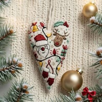 DIY Herzförmiges handgesticktes Weihnachtsornament/Ornament-Kit