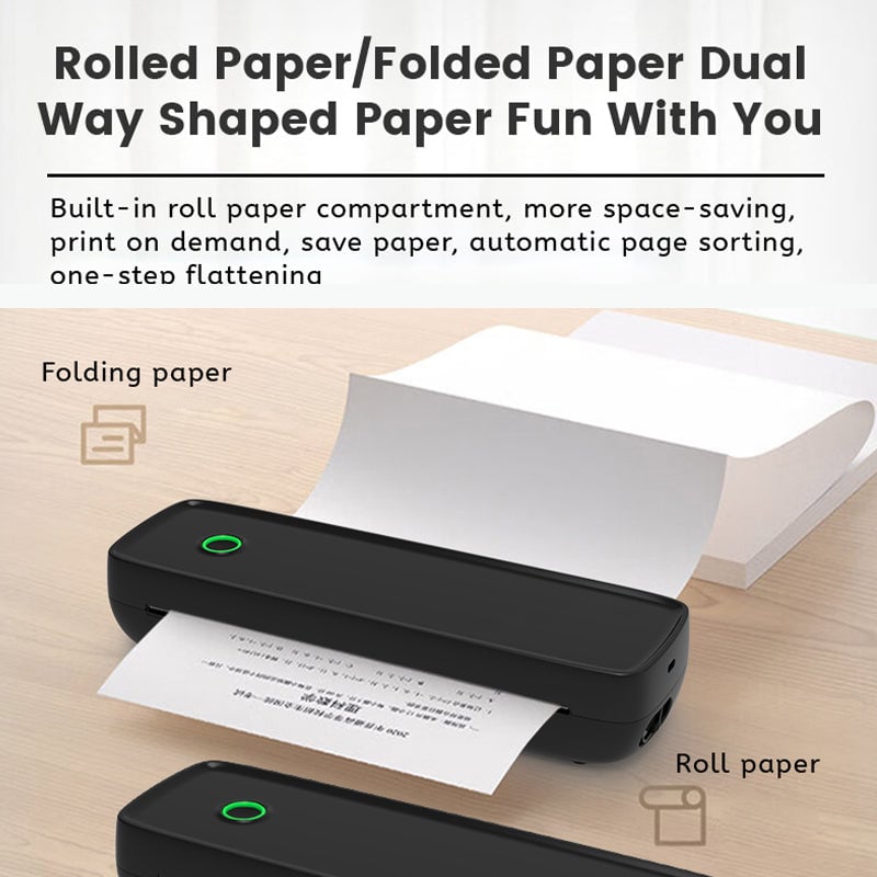 Portable Wireless Bluetooth Thermal Printer Free Shipping