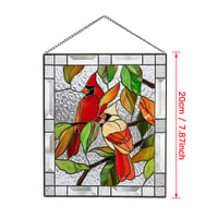 Cardinal Stained Glass Window Panel