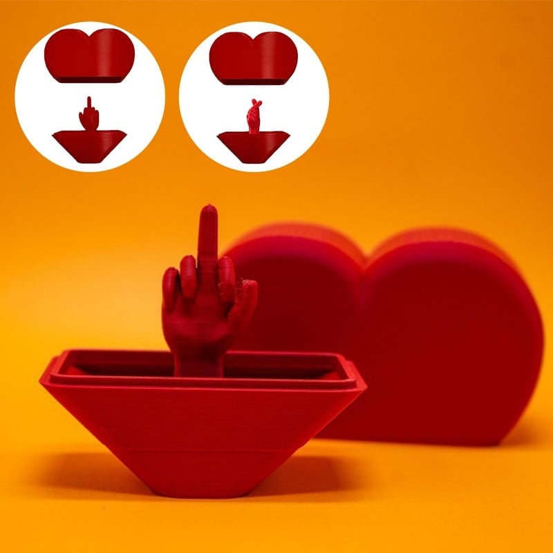 Valentine's Day Middle Finger Heart Prank Gift