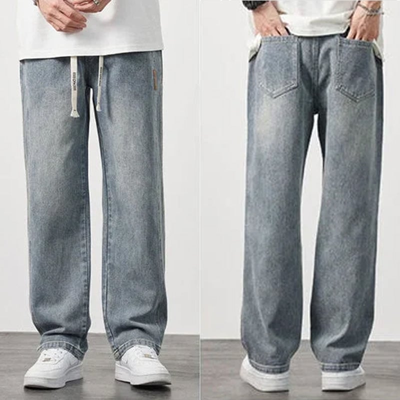 Lösa raka jeans för män