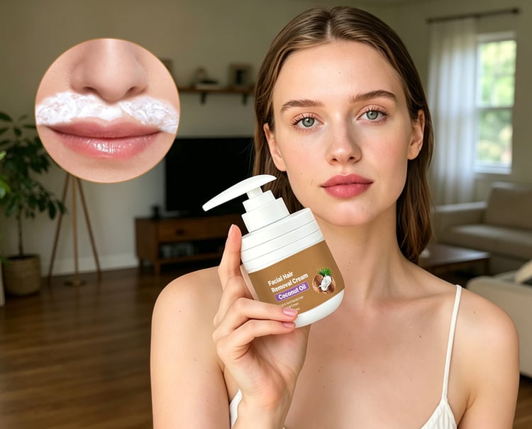 Gentle Coconut Oil Facial Hair Removal Cream Landing