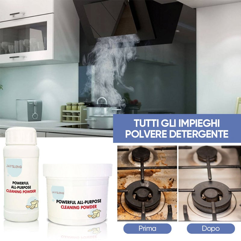 Potente polvere detergente multiuso per la cucina